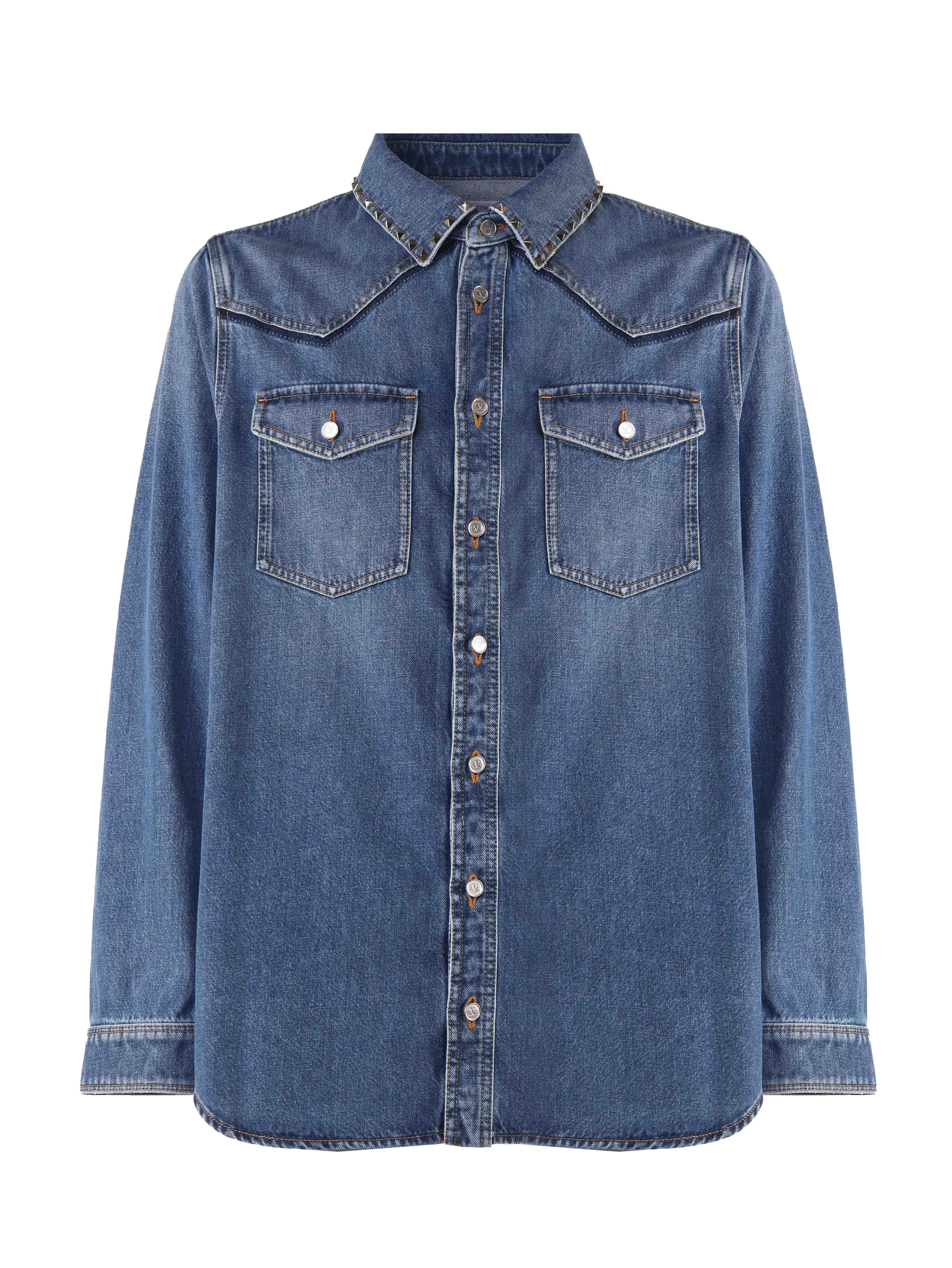 Camicia in denim Studshirt 2V3DB94J 93B558 VALENTINO GARAVANI 
