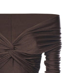 Body Kendall in lycra lucida T190714A TJP062DARK BROWN THE ANDAMANE 