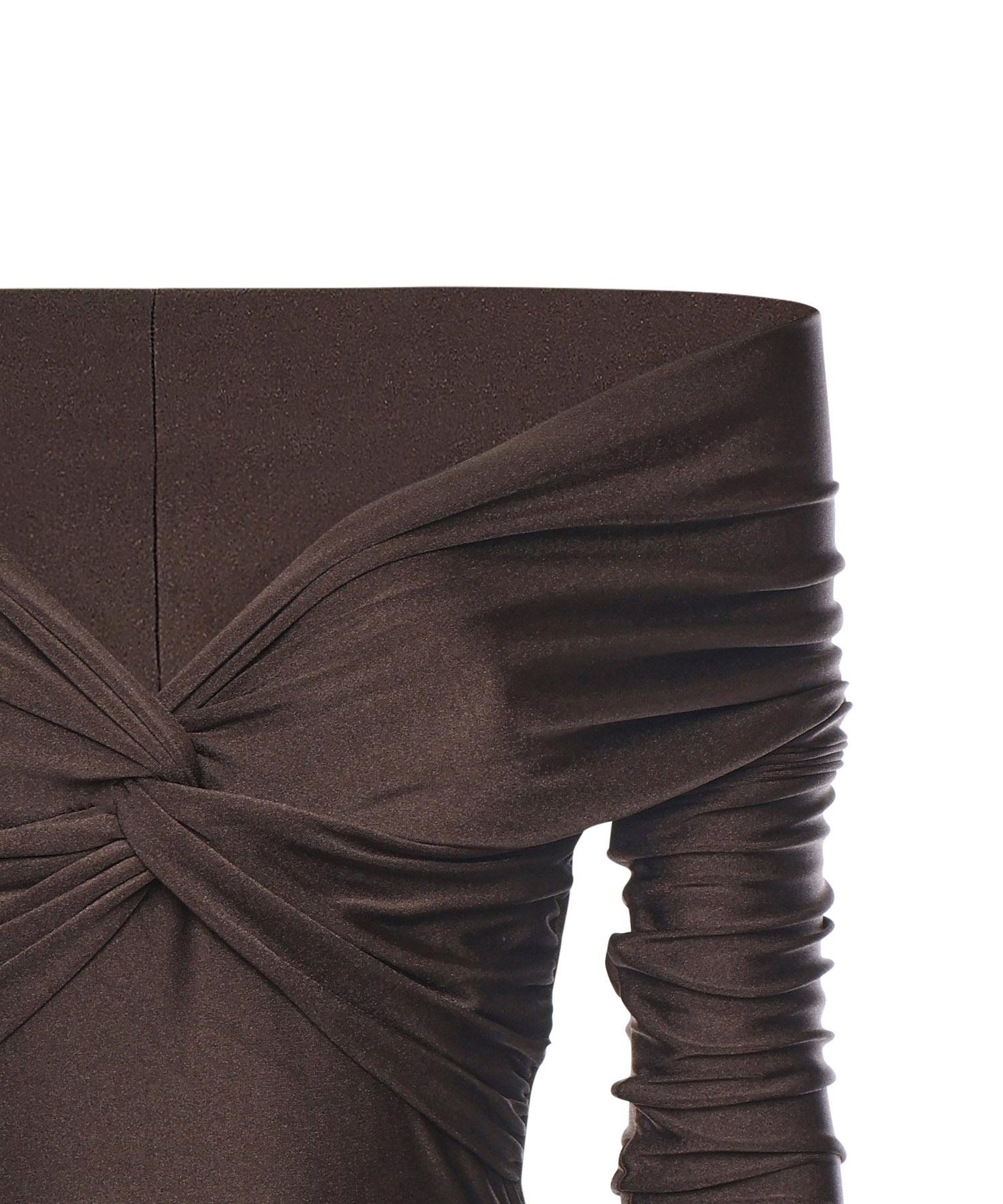 Body Kendall in lycra lucida T190714A TJP062DARK BROWN THE ANDAMANE 