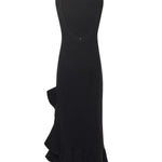 Abito in viscosa con volant 105781 A2Q2Z99 PINKO 