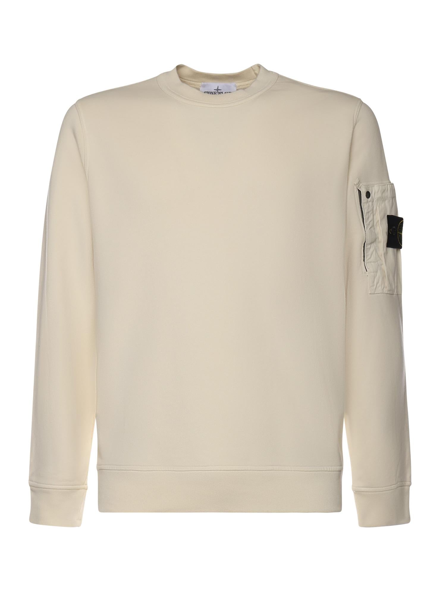Felpa in cotone con logo L1S156100019 S0410V0093 STONE ISLAND 