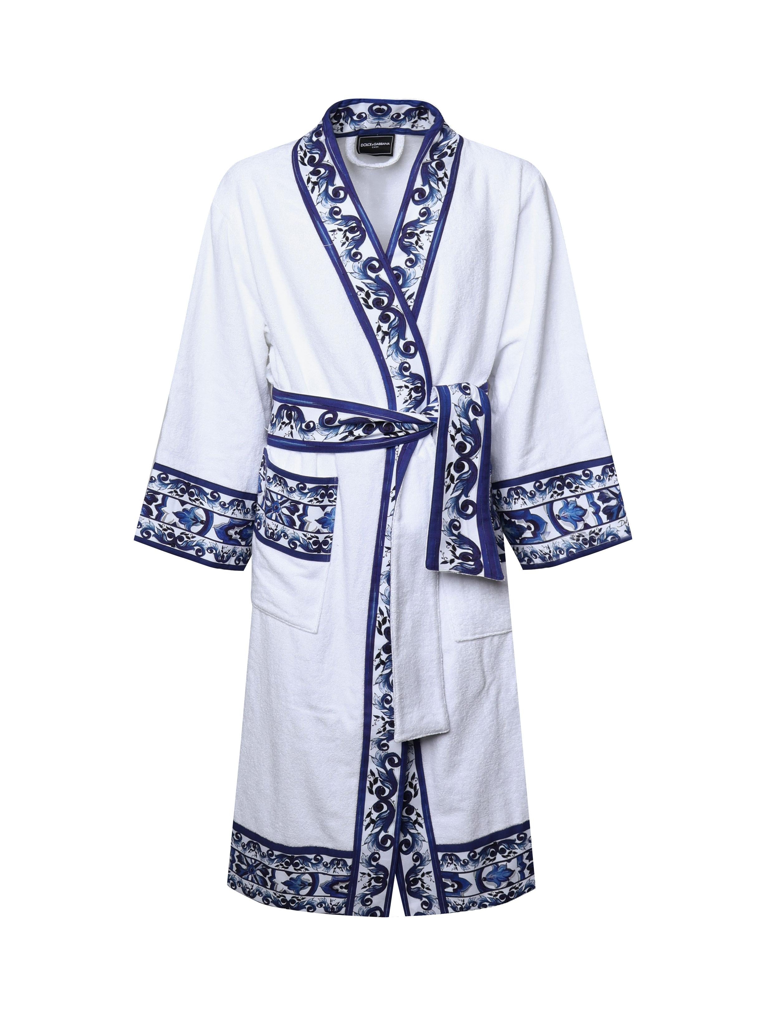 Accappatoio in cotone Maiolica TCF010 TCAGNUB024 DOLCE & GABBANA HOME 