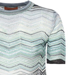 T-shirt in viscosa chevron lamé con paillettes DS26SN0V BK01H9SMSN4 MISSONI 