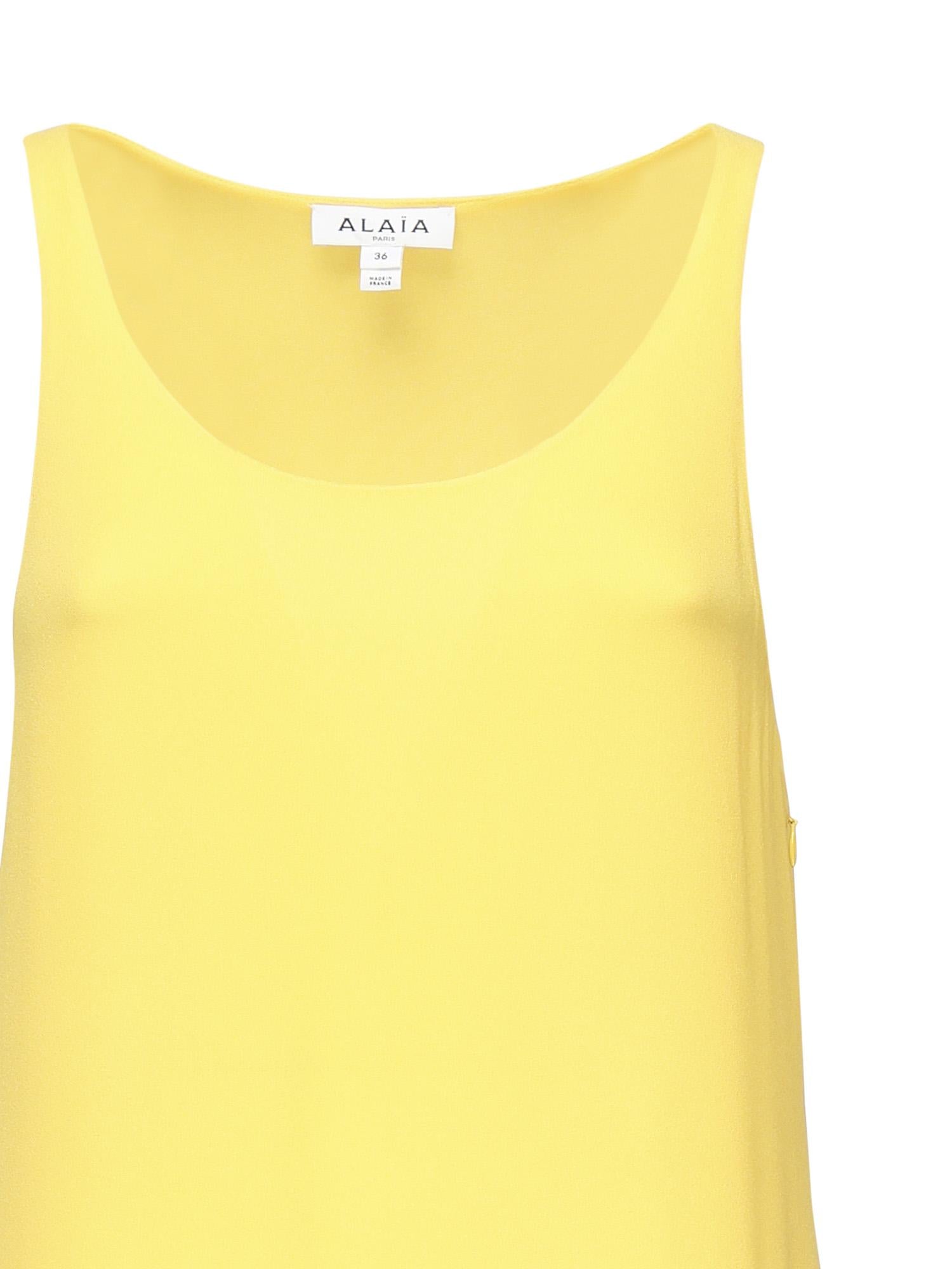 Abito lungo con ruche in georgette AA9R2708T666B 247 ALAIA 