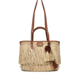 Borsa shopping Domitilla 73BS9VV01 DOMITILLANATURALE/CUOIO V° 73 
