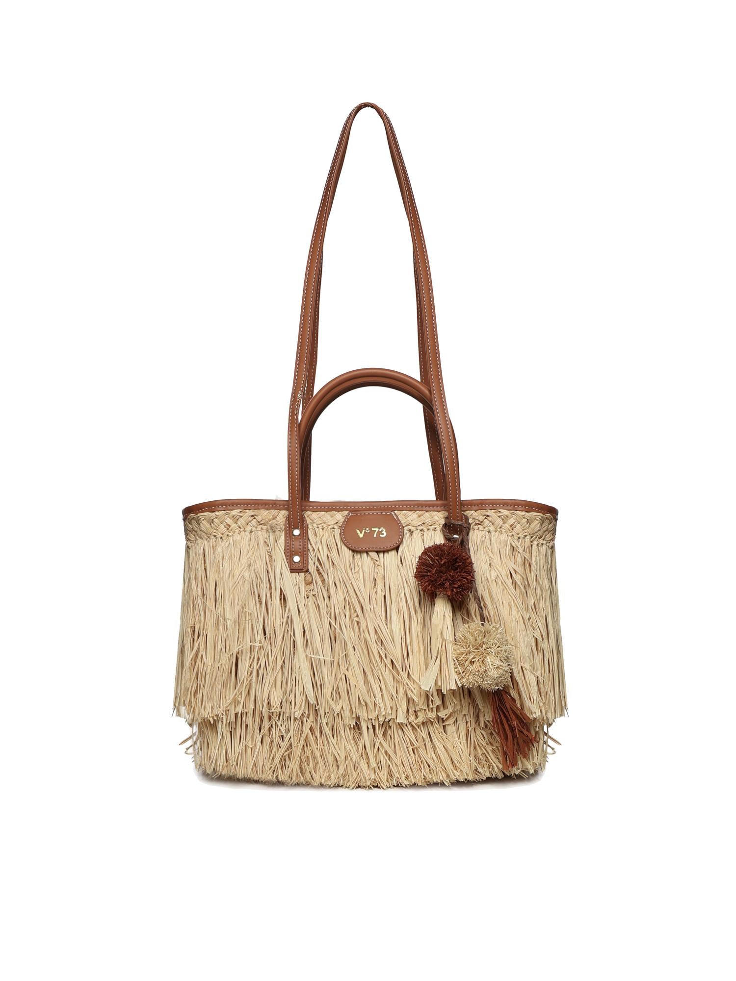 Borsa shopping Domitilla 73BS9VV01 DOMITILLANATURALE/CUOIO V° 73 