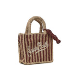 Borsa Mini Vanity rafia con stampa a righe VAMI004 00406L MC2 SAINT BARTH 