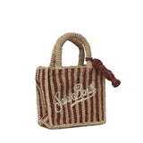 Borsa Mini Vanity rafia con stampa a righe VAMI004 00406L MC2 SAINT BARTH 