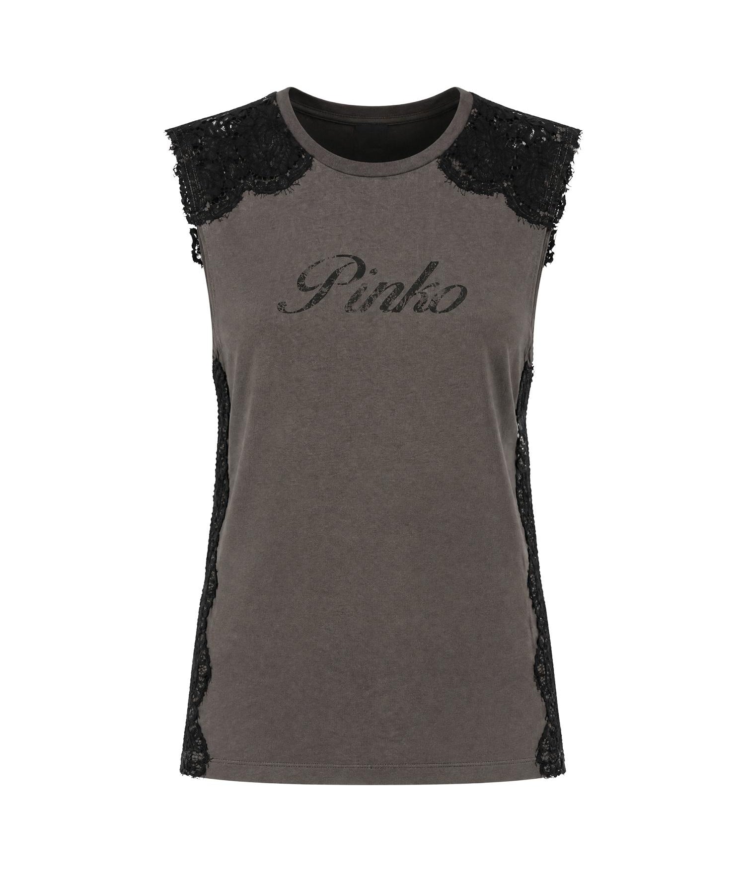 Canotta in jersey con logo 106562 A383L64 PINKO 