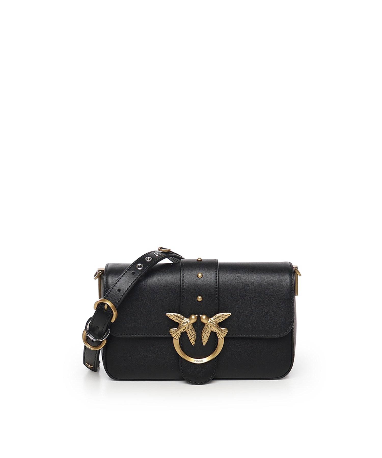 Borsa a spalla piccola Mini Love Bag Slouchy in pelle 105824 A0QOZ99Q PINKO 