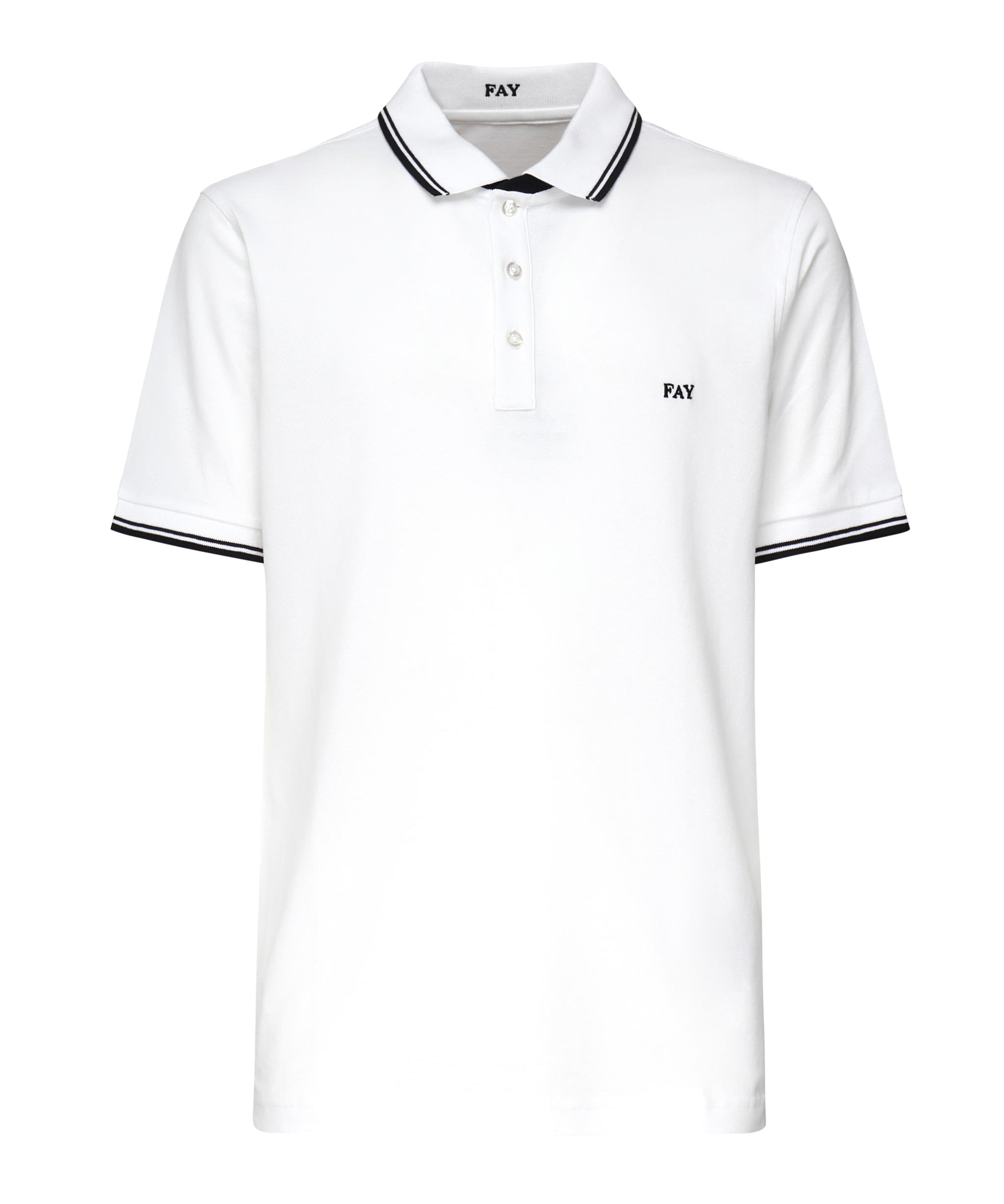 Polo in piqué con righe NPMB250140STDW B001 FAY 