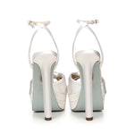 Sandali 'Cupid Bridal Plateau' in raso CPDHIGBR SATFFF AQUAZZURA 