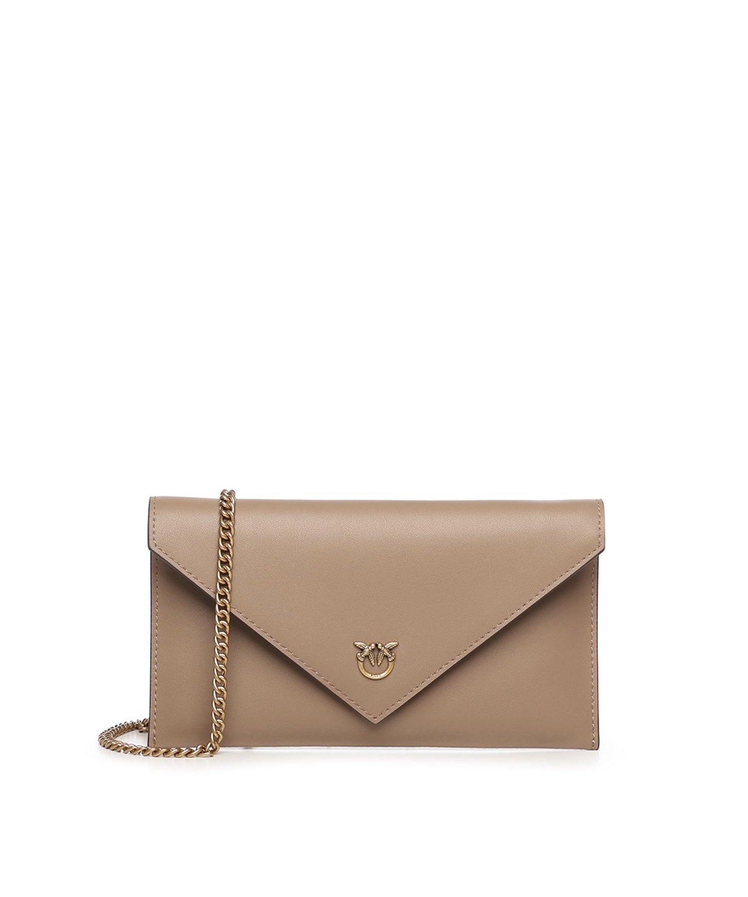 Bustina in pelle con logo Love Birds 105347 A0F1D01Q PINKO 