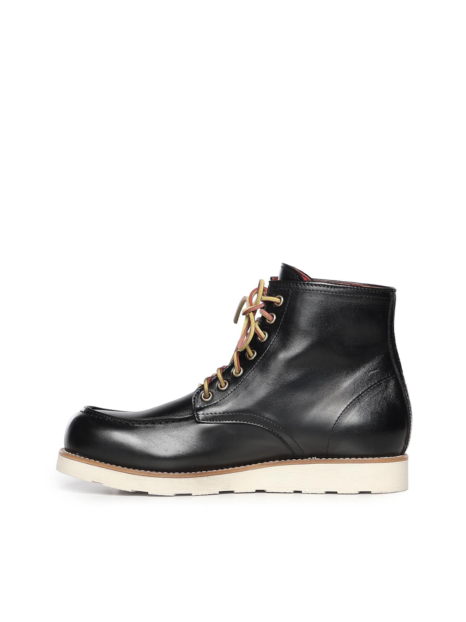 Stivali stringati Shark in pelle SHARK VITELLOBLACK GIULIANO GALIANO 