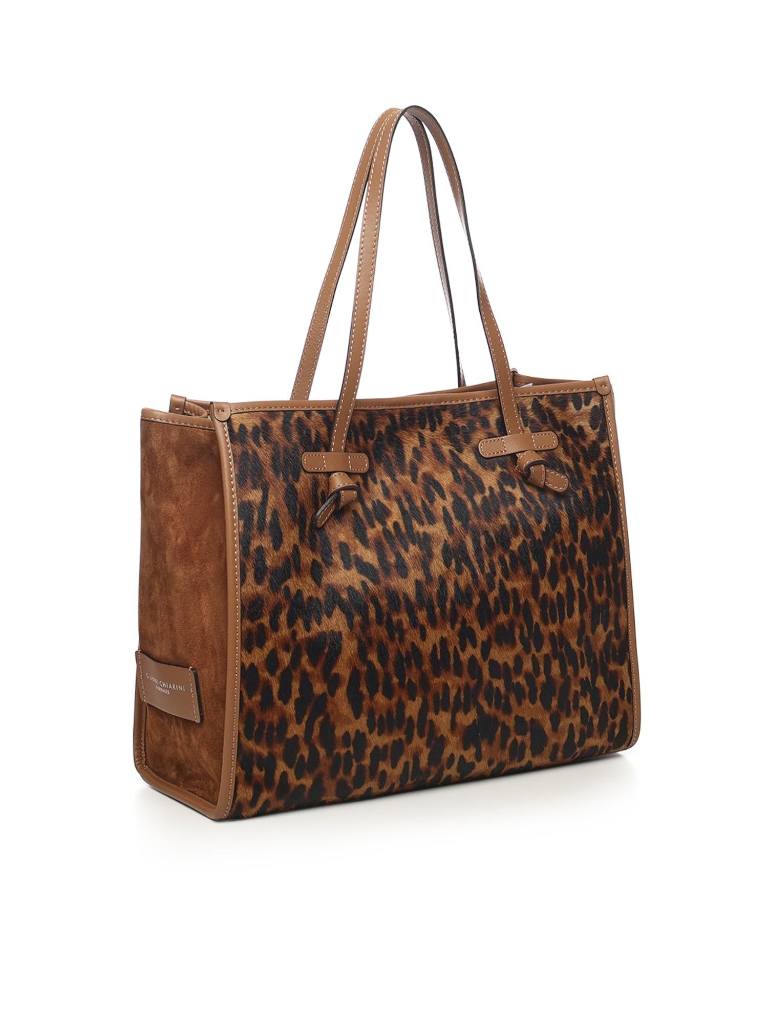 Borsa shopping Marcella in pelle con stampa BS12120 064 GIANNI CHIARINI 