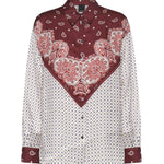 Camicia in twill di viscosa con stampa 106202 A31KYR1 PINKO 