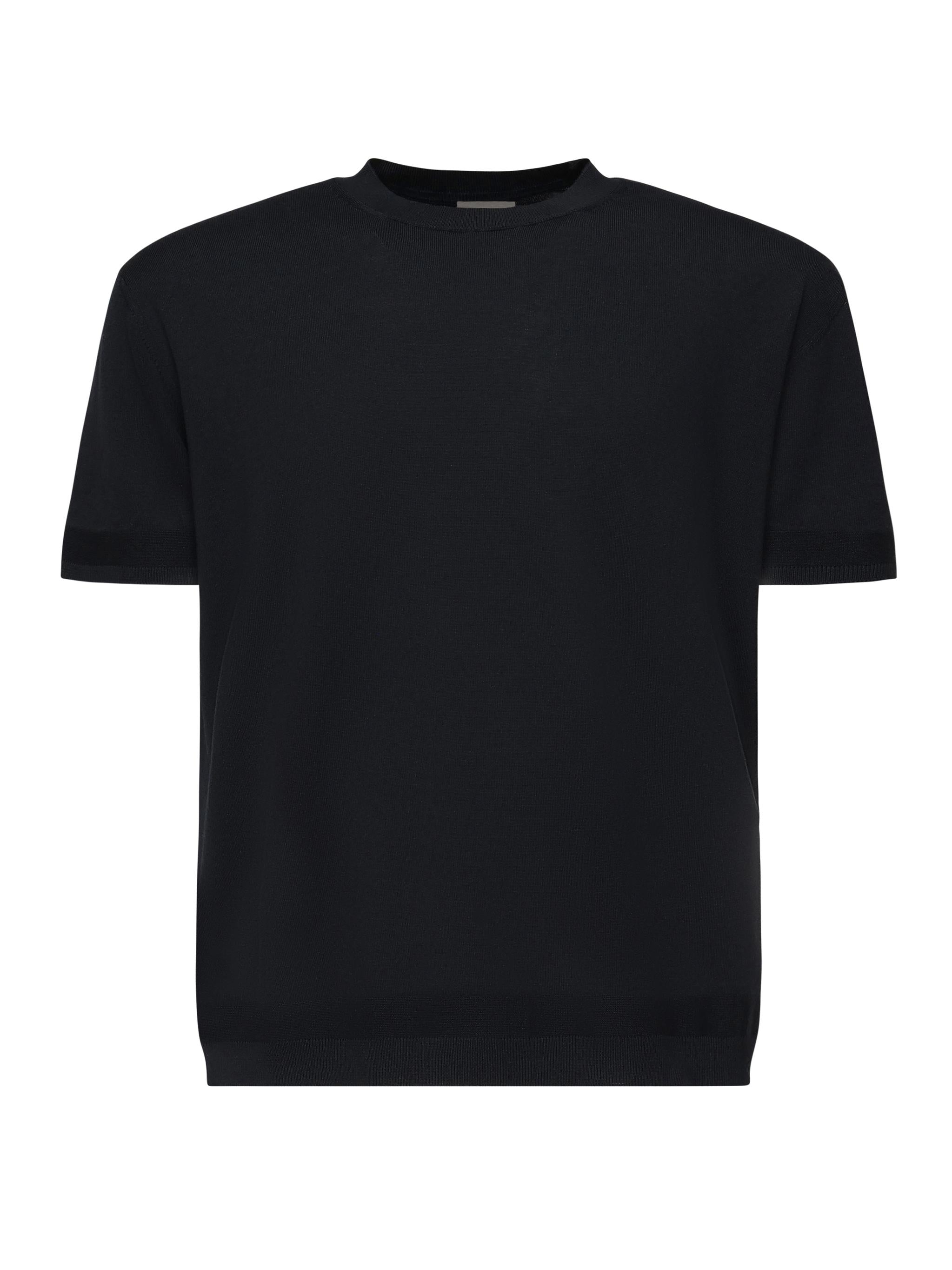 T-shirt in maglia di cotone e seta<BR/> K10919C00011 M6329742 MONCLER 