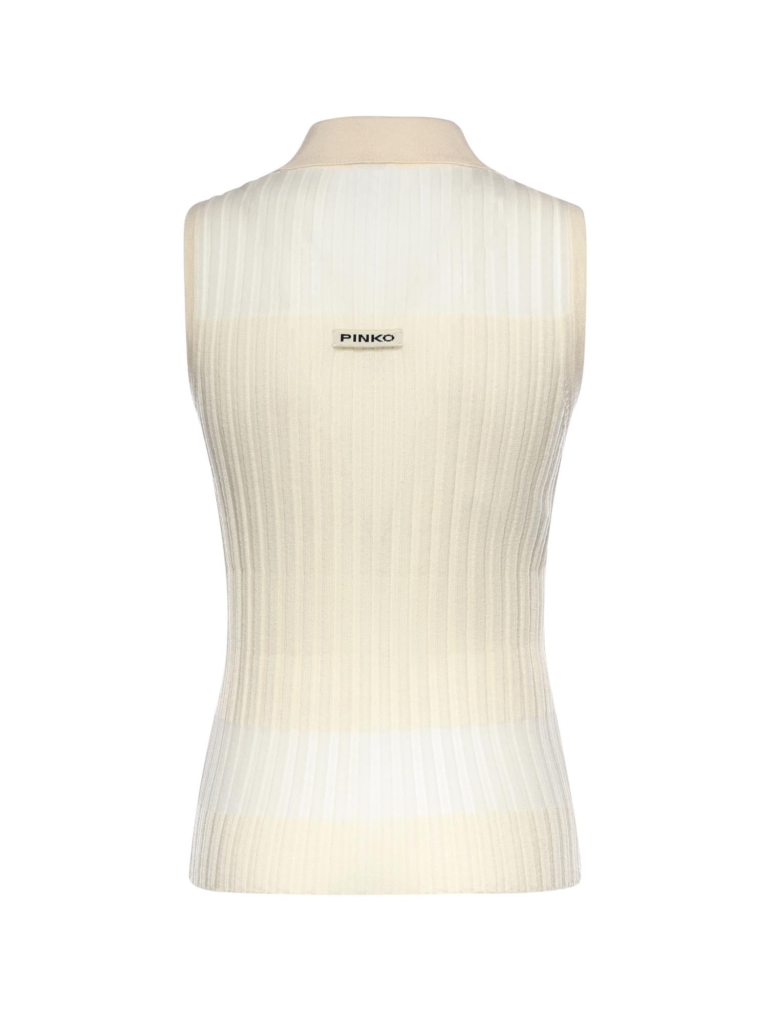 Canotta a polo in maglia a coste 106318 A34BC14 PINKO 