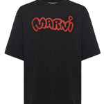 T-shirt in cotone con logo HUMU0223WP USCY53LON99 MARNI 