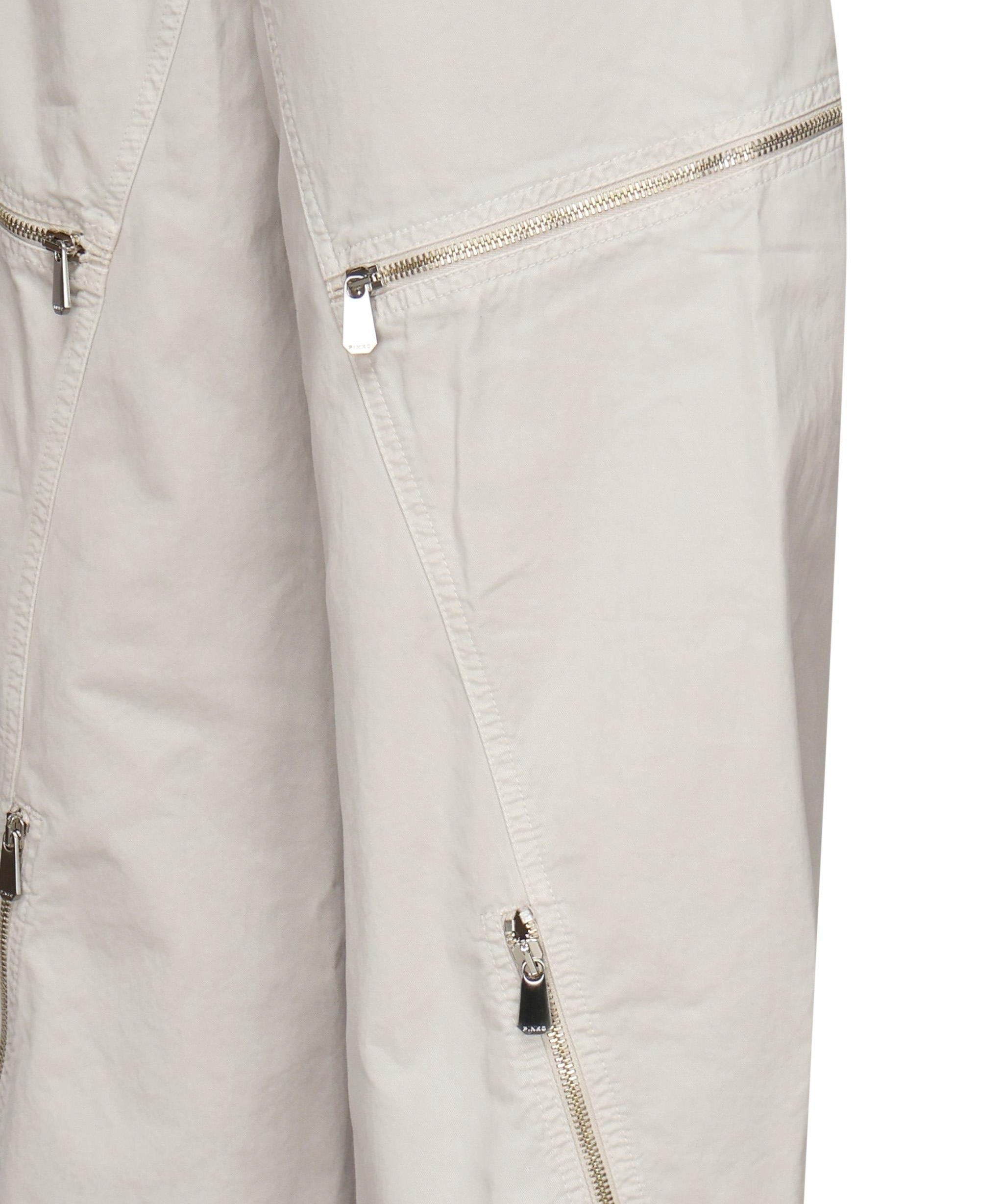 Pantaloni a gamba ampia in gabardina grigio ghiaccio 104981 A2ECI12 PINKO 