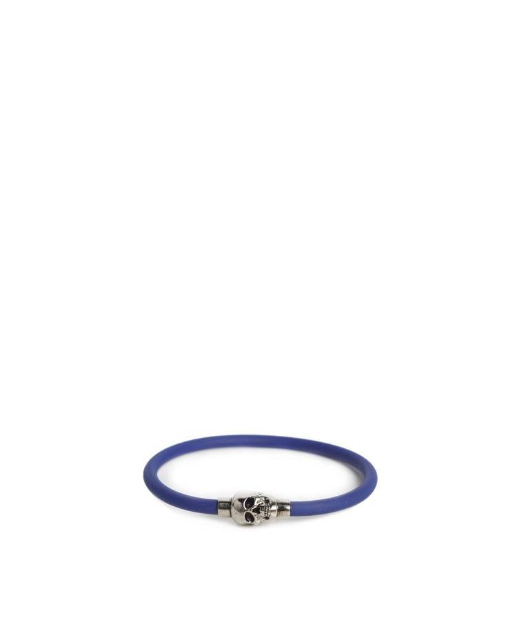 Bracciale Skull in gomma 705846 1AAIK4520 ALEXANDER McQUEEN 