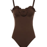 Costume da bagno bustier con rosa scultorea 608426  MAGDA BUTRYM 