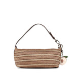 Borsa a spalla con logo 73BS9M803 CASSIENATURALE/MORO V° 73 