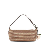 Borsa a spalla con logo 73BS9M803 CASSIENATURALE/MORO V° 73 