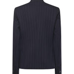 Blazer sfiancato in lana gessata 105626 A2QYEZ1 PINKO 