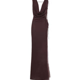 Abito lungo Minerva T190139A TNS038AUBERGINE THE ANDAMANE 