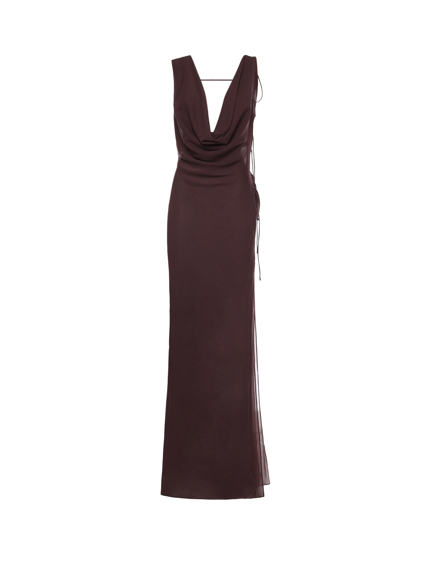 Abito lungo Minerva T190139A TNS038AUBERGINE THE ANDAMANE 