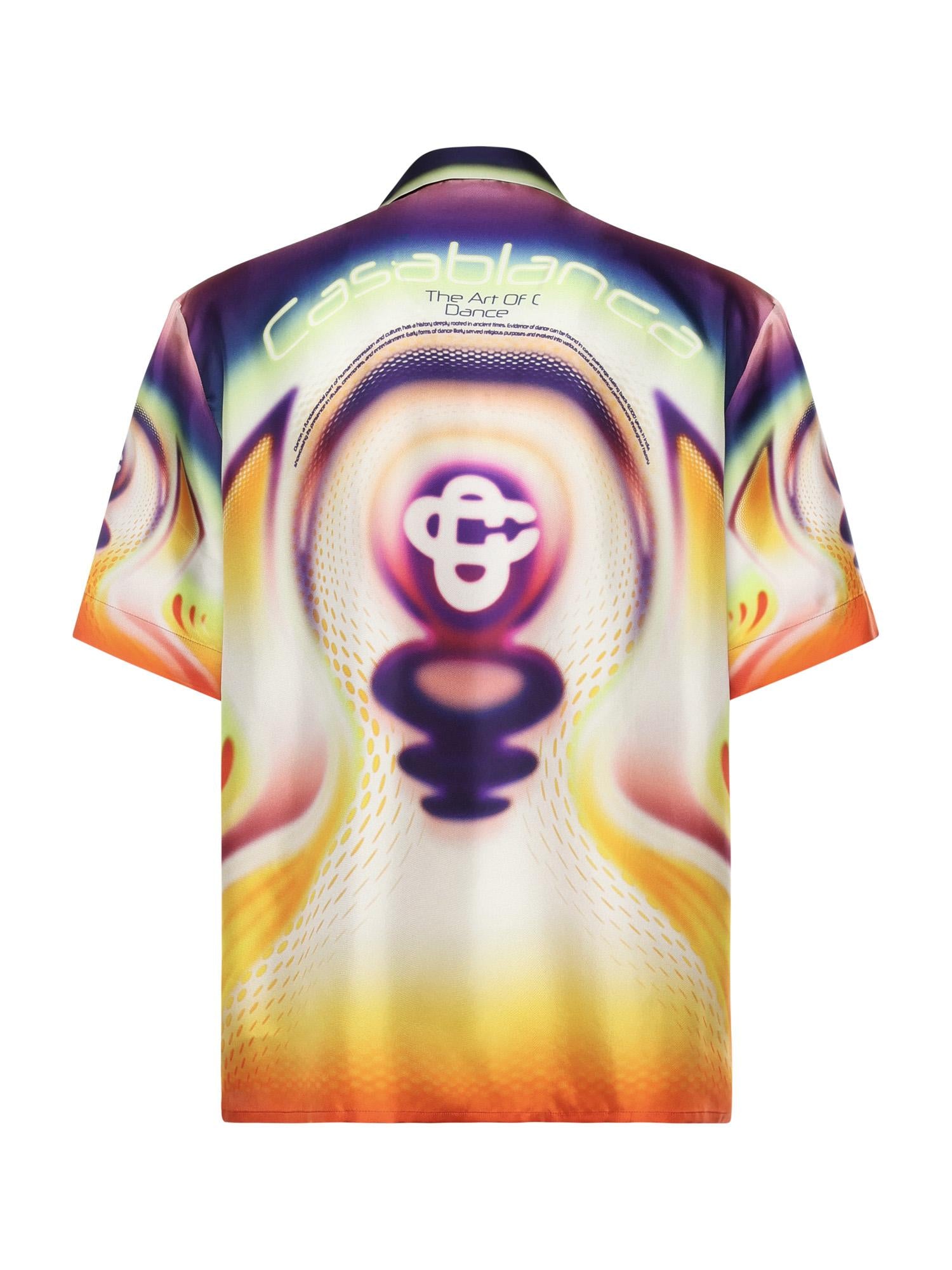 Camicia in seta con stampa MSS26SH003 01 CASABLANCA 