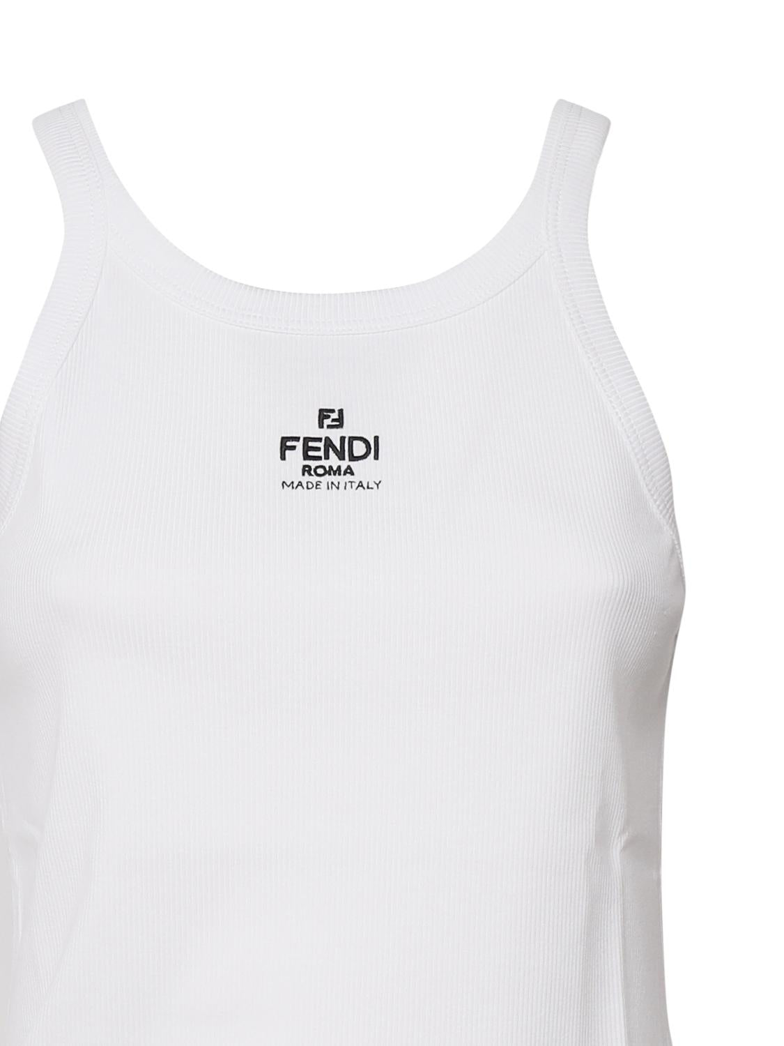 Top a costine in cotone FS7966 ANQMF0ZNM FENDI 