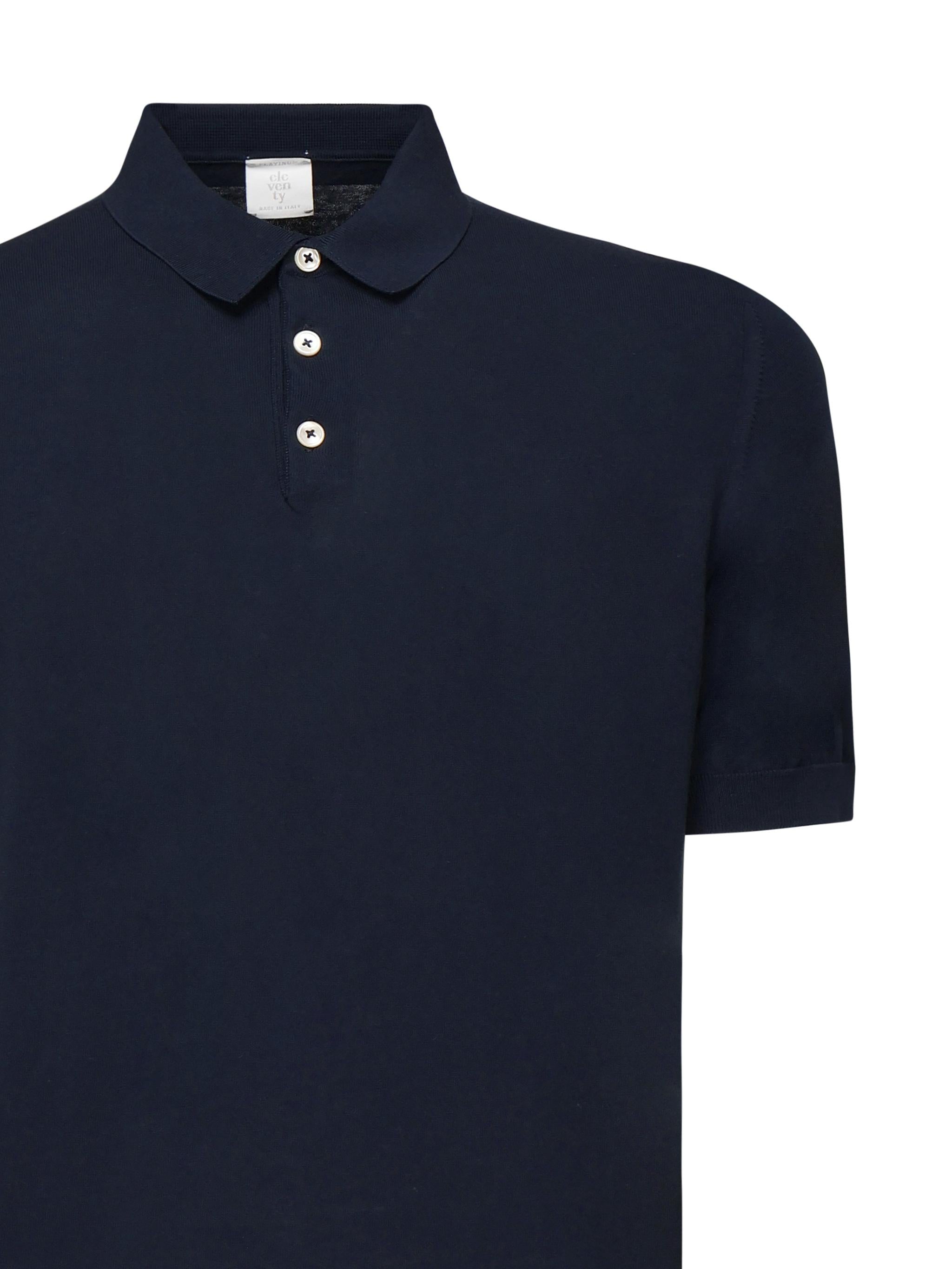 Polo con bottoni in cotone<BR/> X76MAGC14MAT0A001 11A ELEVENTY 