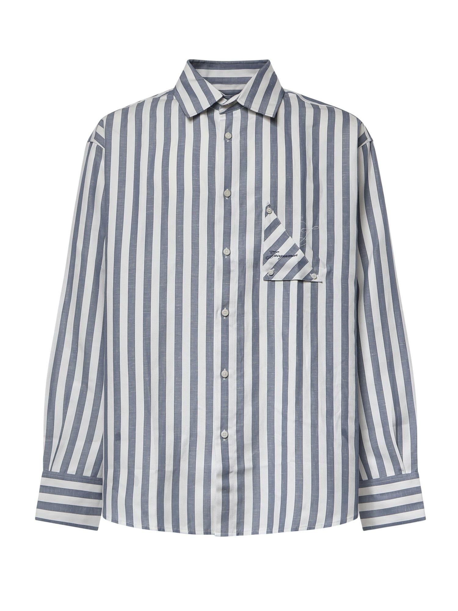 Camicia La Chemise Voilier a righe in cotone e lino SHM00624AW00855 3JK JACQUEMUS 