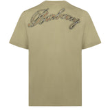 T-shirt in cotone con logo in corsivo Check 8119081 C4201 BURBERRY 