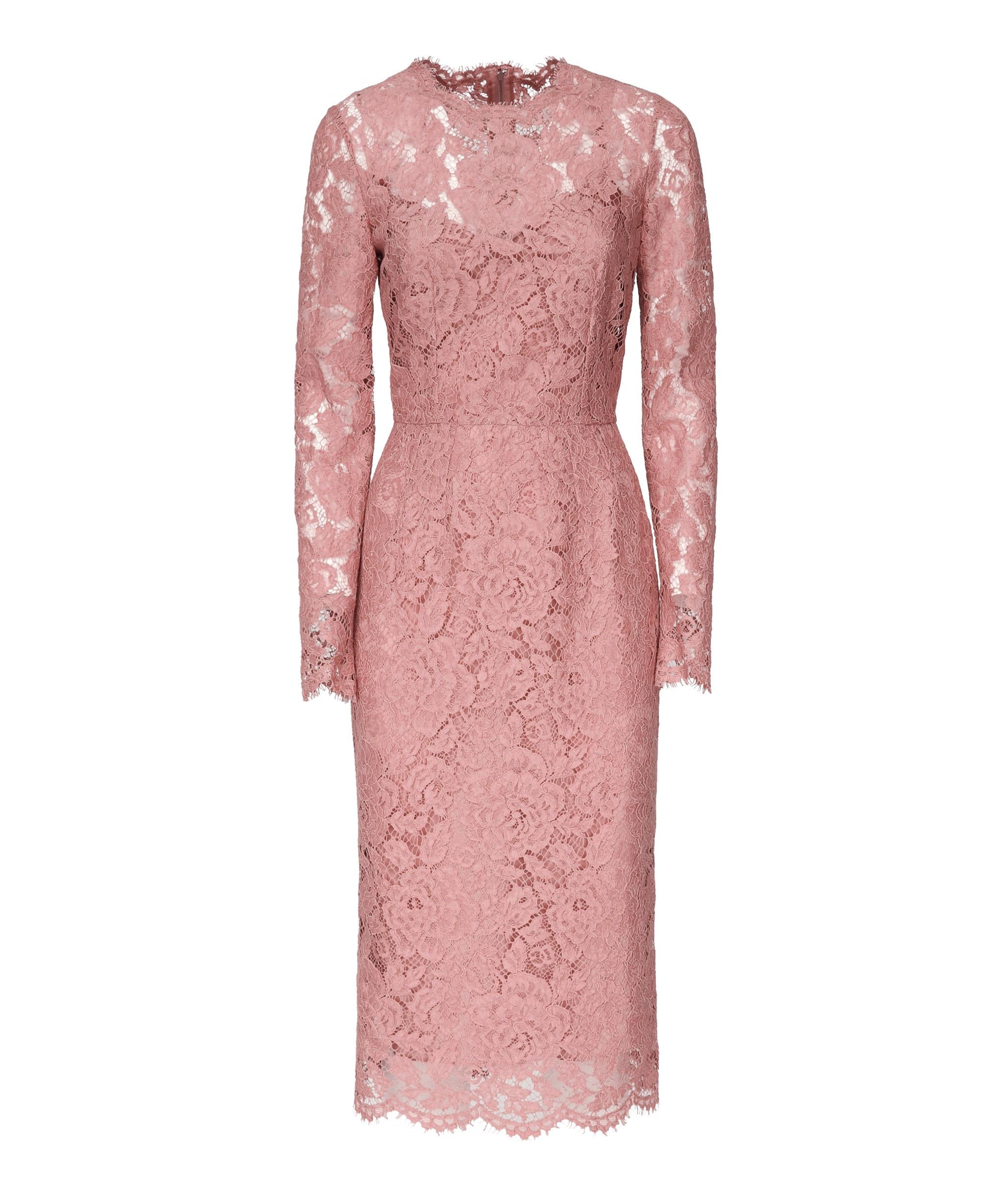 Abito longuette a tubino in pizzo F6M0DT HLM7LF0473 DOLCE & GABBANA 