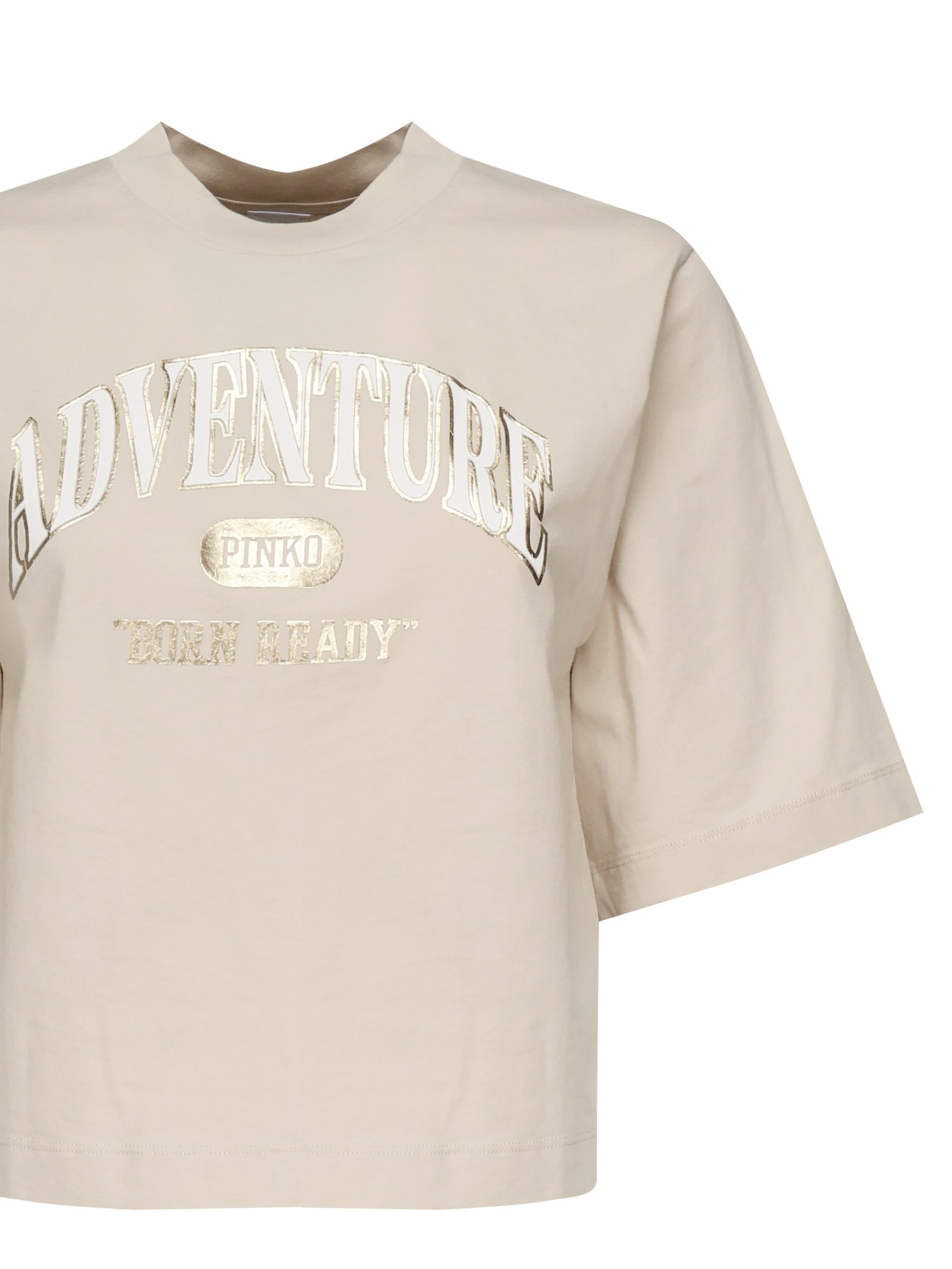 T-shirt crop con logo 104604 A2CSC03 PINKO 