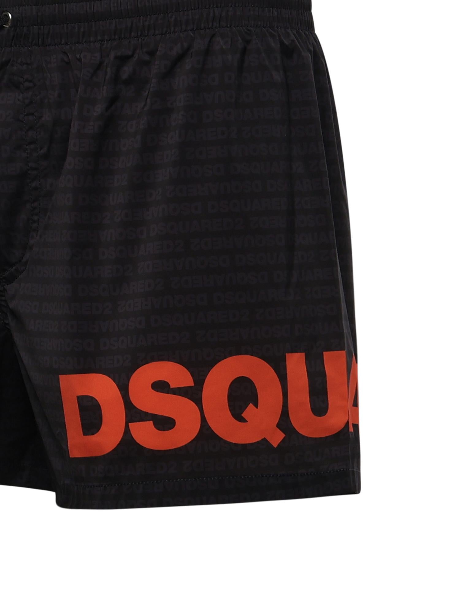 Boxer mare midi con logo D7B5C6600 015 DSQUARED2 