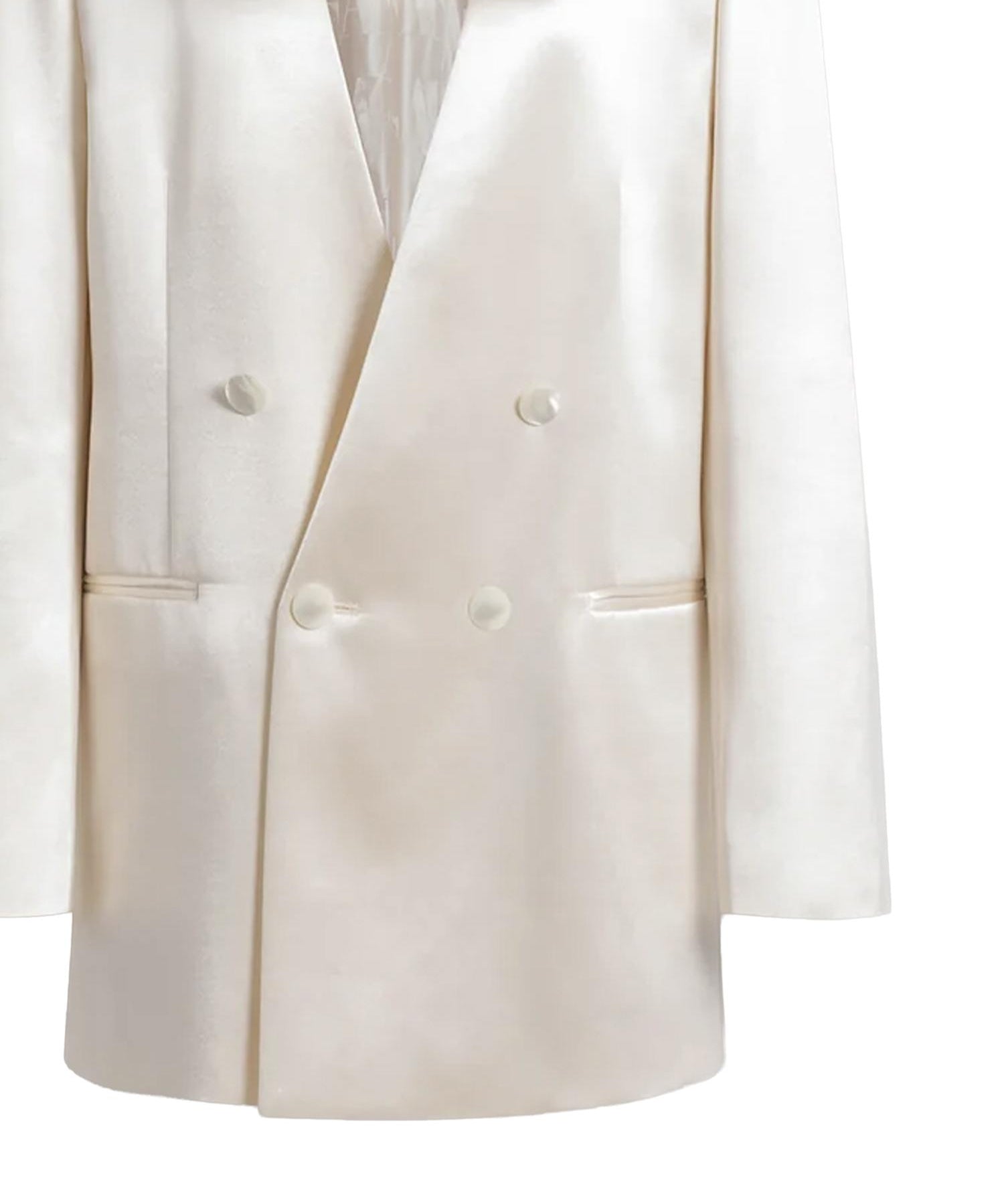 Giacca doppiopetto in raso lucido V05081627 0002 ALBERTA FERRETTI 