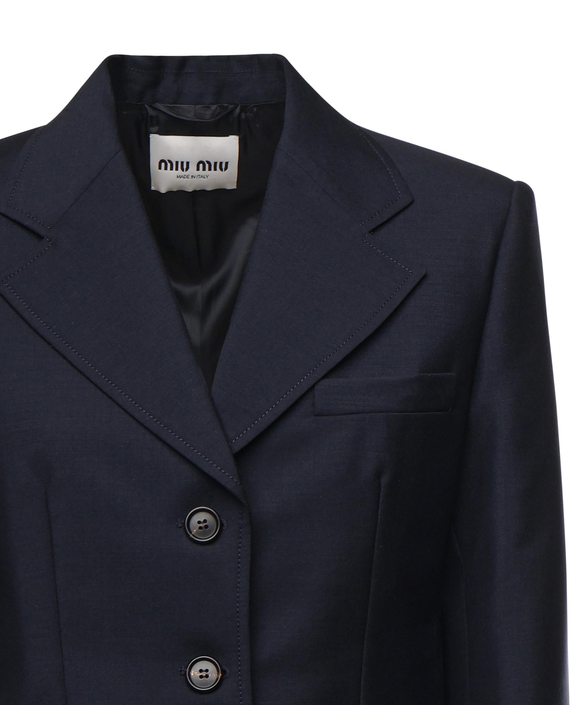 Giacca monopetto in kid mohair MH1991 12I1F0124 MIU MIU 