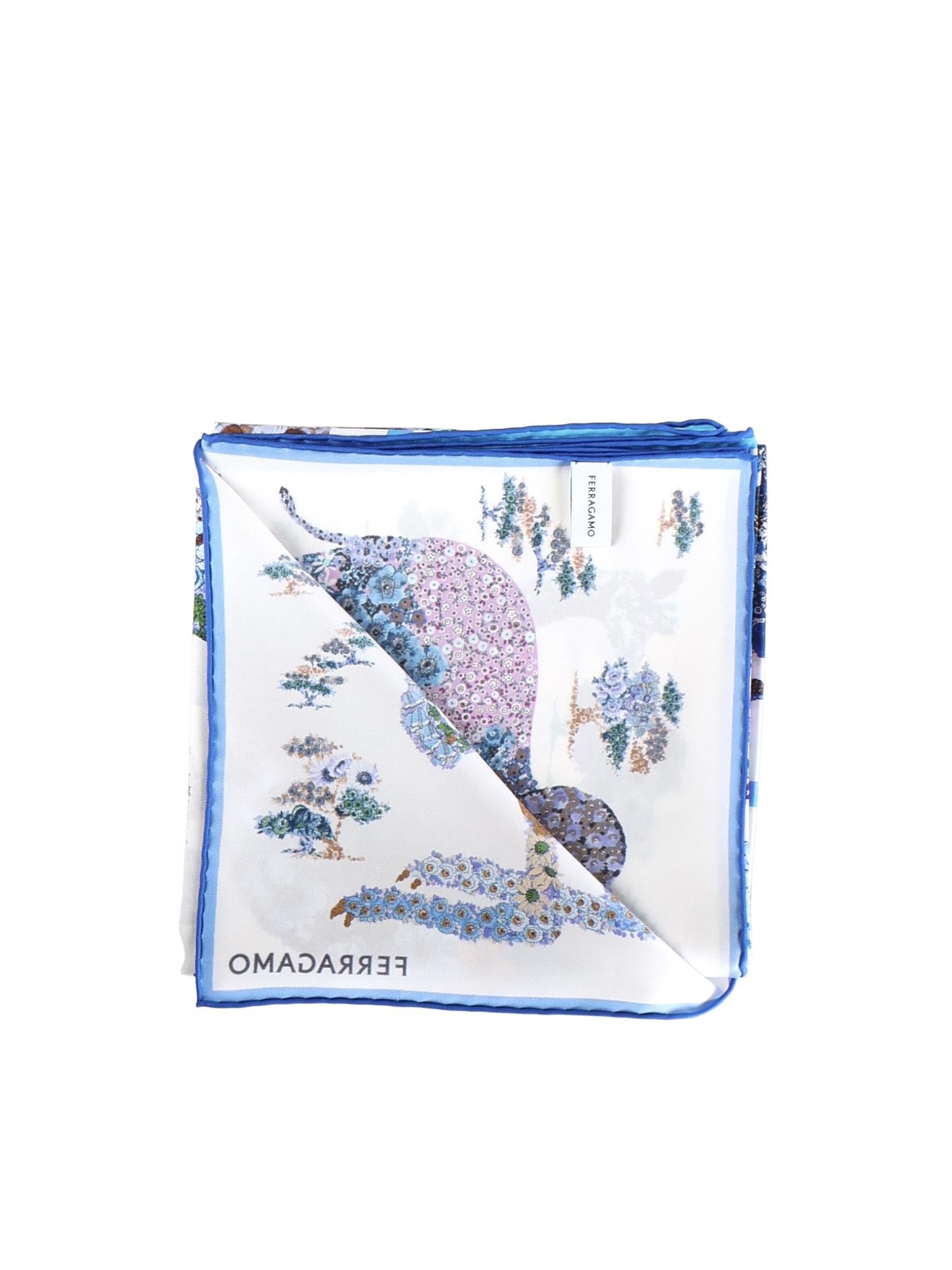 Foulard in seta con stampa 310217 785449003 FERRAGAMO 