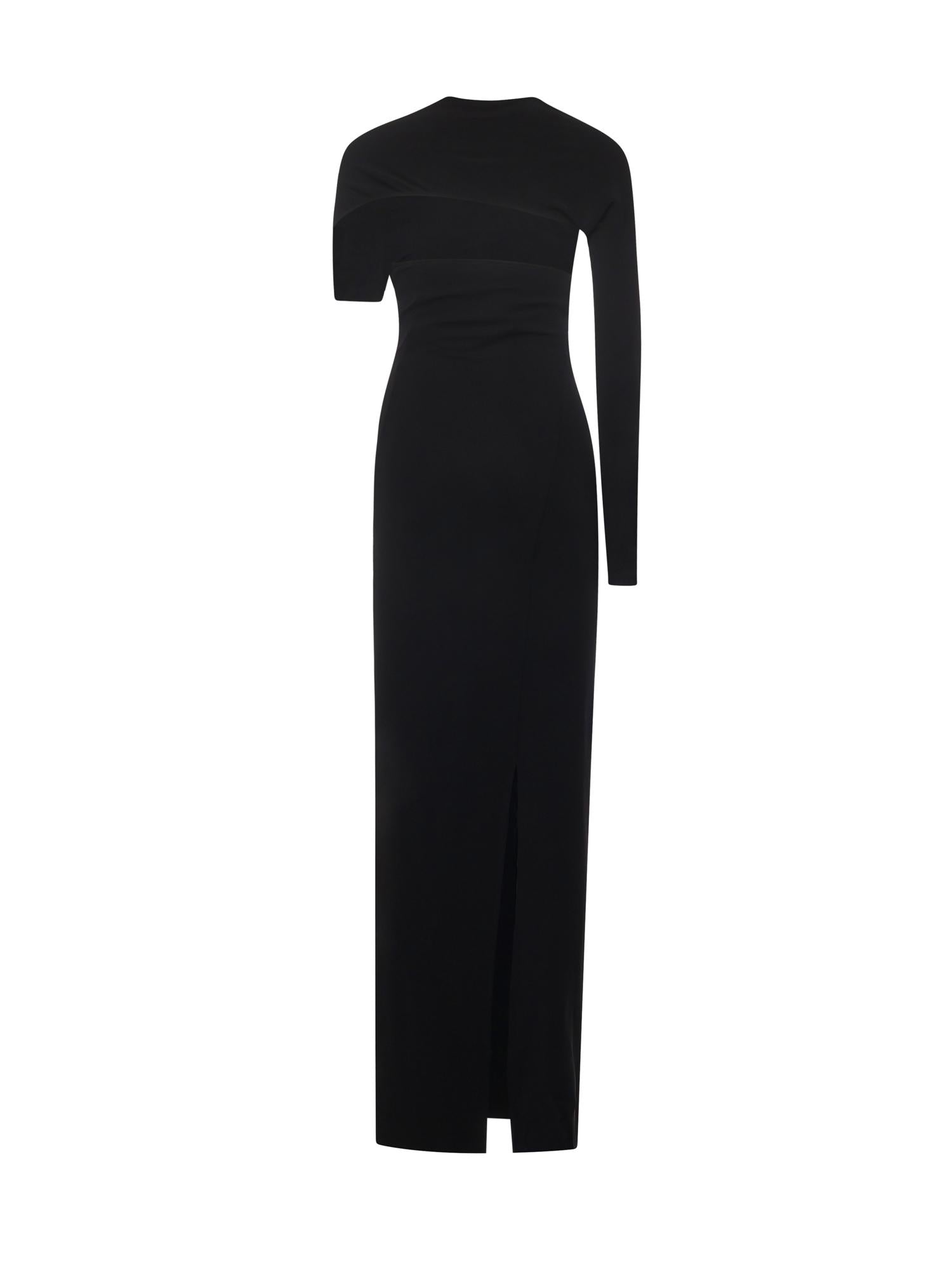 Abito lungo asimmetrico in jersey 425JR0735JS0145 9999 COURREGES 