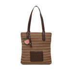 Borsa shopping con logo 73BS9M802 CASSIENATURALE/MORO V° 73 