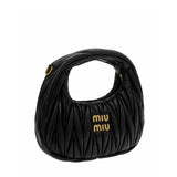 Borsa hobo Wander in nappa matelassé 5BC125 AN88F0002 MIU MIU 
