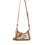 Borsa a tracolla Responsible con logo 73BS9MU02 RESPONSIBLE 73OFF WHITE/CUOIO V° 73 