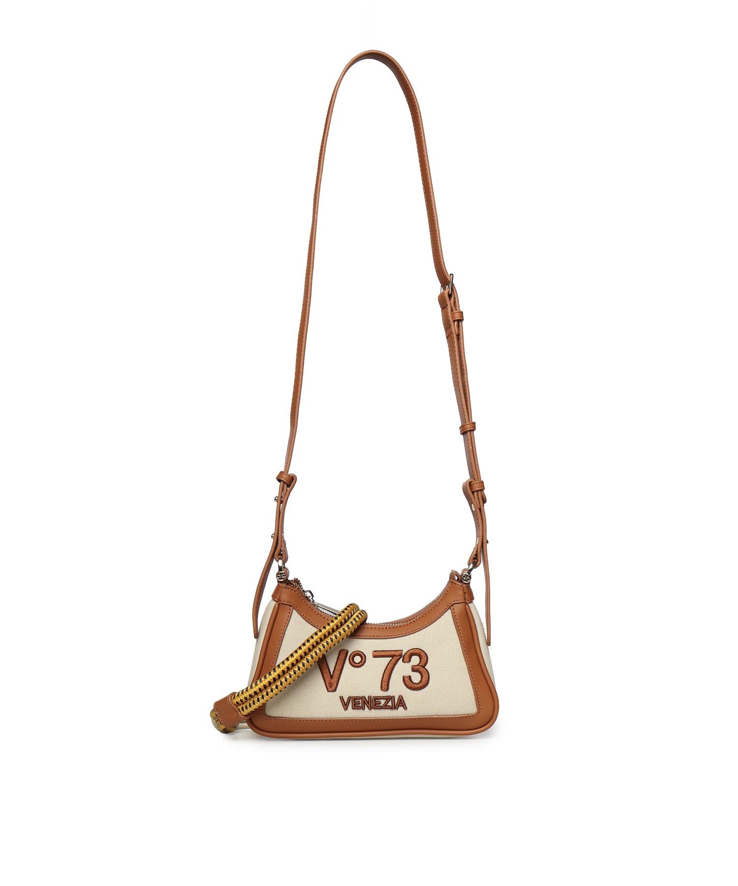 Borsa a tracolla Responsible con logo 73BS9MU02 RESPONSIBLE 73OFF WHITE/CUOIO V° 73 