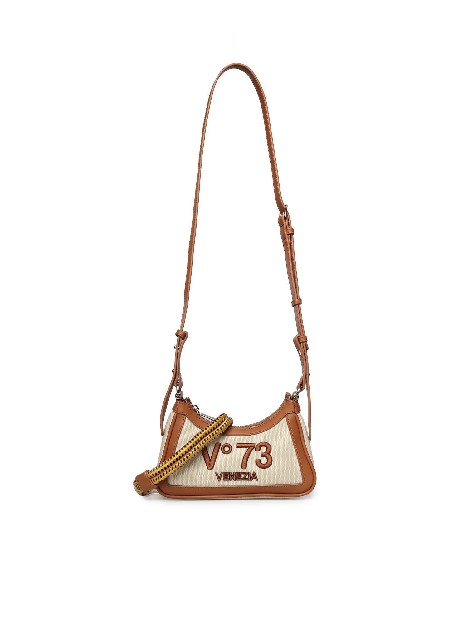 Borsa a tracolla Responsible con logo 73BS9MU02 RESPONSIBLE 73OFF WHITE/CUOIO V° 73 