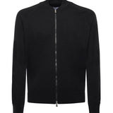 Felpa con zip in lana<BR/> 14803 57133099 GALIANO 