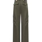 Pantaloni cargo in gabardine con finiture Check 8118420 C1220 BURBERRY 